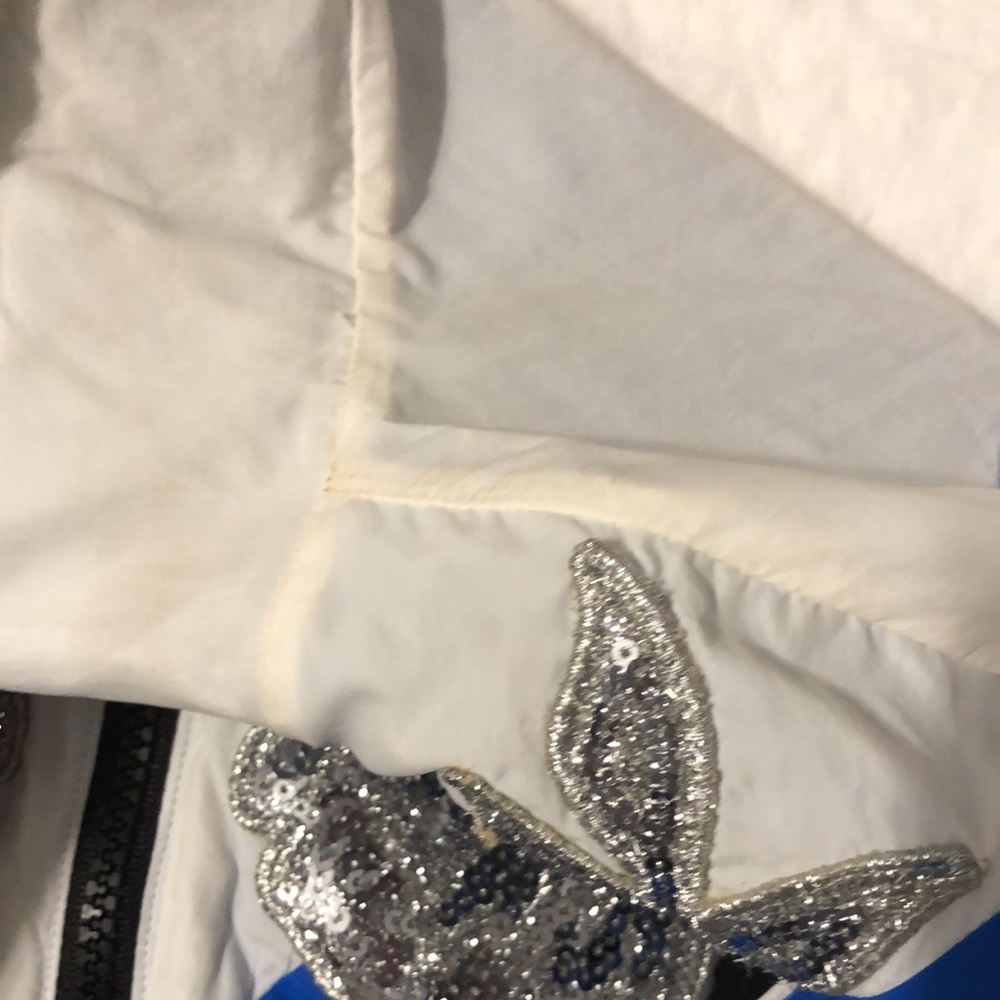 Victoria’s Secret PINK Anorak Windbreaker Jacket Blue with Bling (M/L) - Picture 5 of 16